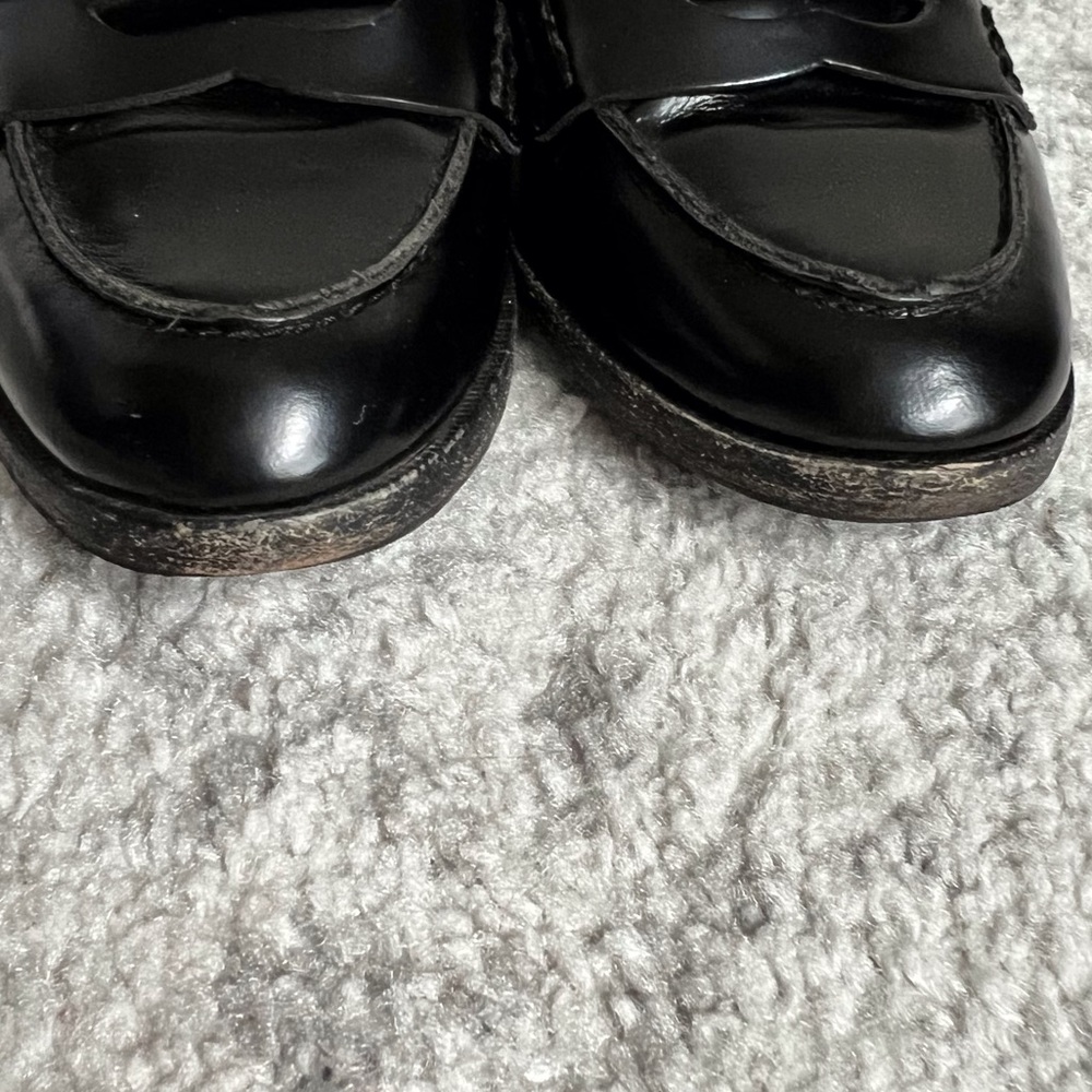 Boden Black Loafer High Heel Pumps Oxford Leather Women’s 38 7.5 - Picture 7 of 9